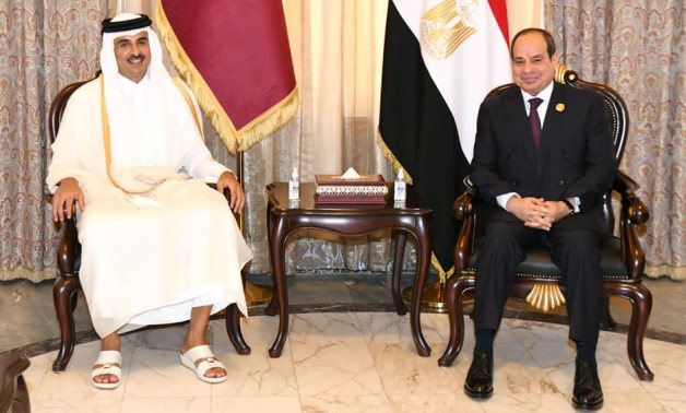 President Sisi and Emir of Qatar Sheikh Tamim Ben Hamad Al Thani
