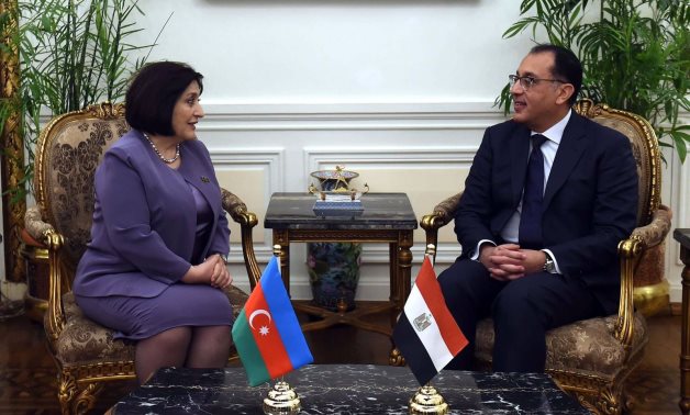 Meeting of Prime Minister Mostafa Madbouli and Speaker of the Azerbaijani National Assembly Sahiba Gafarova in Cairo, Egypt on February 7, 2023. Press Photo