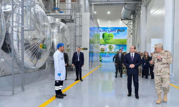 President Sisi inaugurates the second stage of Silo Foods industrial city in El-Sadat City in the northern Menoufia governorate – Presidency