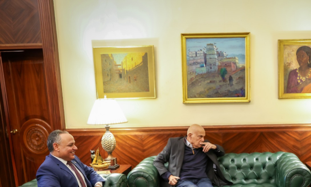 Egyptian Minister of Health Khaled Abdel Ghaffar met with Sir Dr. Magdi Yacoub- press photo
