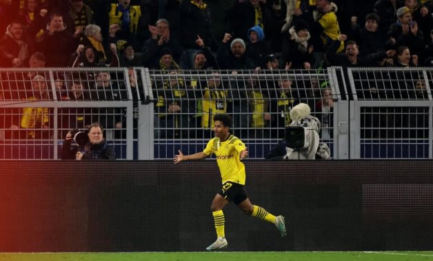 Borussia Dortmund's Karim Adeyemi celebrates scoring their first goal REUTERS/Thilo Schmuelgen