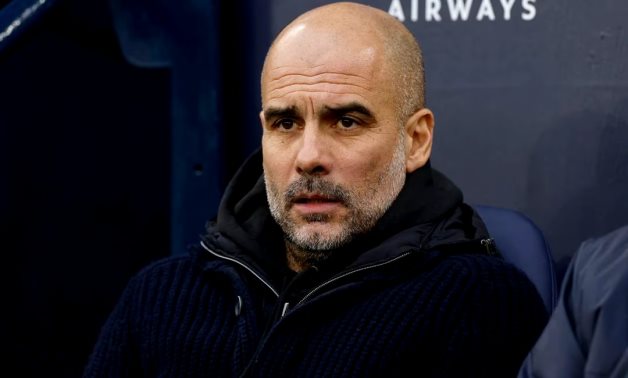 Manchester City manager Pep Guardiola before the match Action Images via Reuters/Jason Cairnduff.