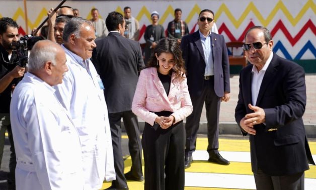 President Abdel Fatah al-Sisi inaugurating projects in Upper Egypt's Menya. March 2, 2023. Press Photo