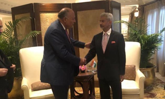 On the 1st session of the G20 Foreign Ministers' Meeting (G20FMM) in New Delhi on Friday, Egyptian Foreign Minister Sameh Shoukry met with Indian counterpart Subrahmanyam Jaishankar- press photo