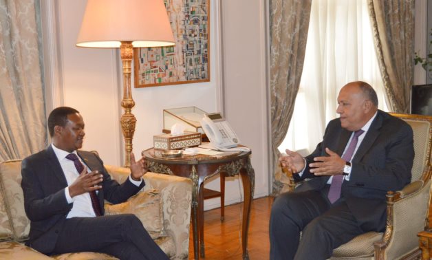 Egyptian Foreign Minister Sameh Shoukry, on Thursday, met with his Kenyan counterpart Dr. Alfred N. Mutua on March 9, 2023 in Cairo- press photo