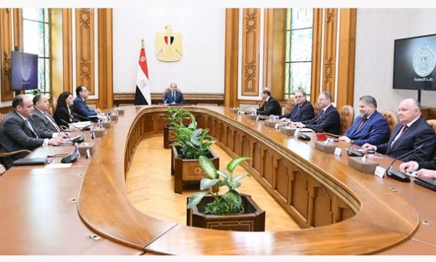 President Abdel Fattah El-Sisi received a high-level delegation from the Russian Federation- Press photo