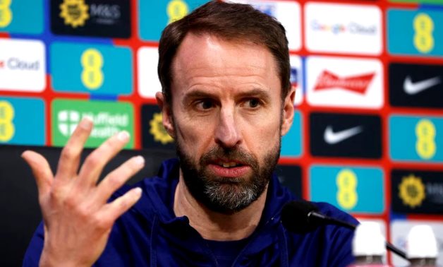 England manager Gareth Southgate during the press conference REUTERS/Ciro De Luca