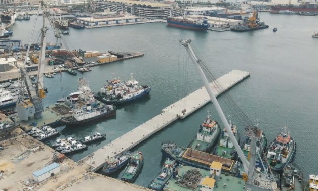 Damietta Port - Still image from Ministry of Transport Facebook page