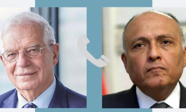 Egyptian Ministry of Foreign Affairs Sameh Shoukry received call, on Saturday, from EU High Representative of the EU for Foreign Affairs Josep Borrell- press photo