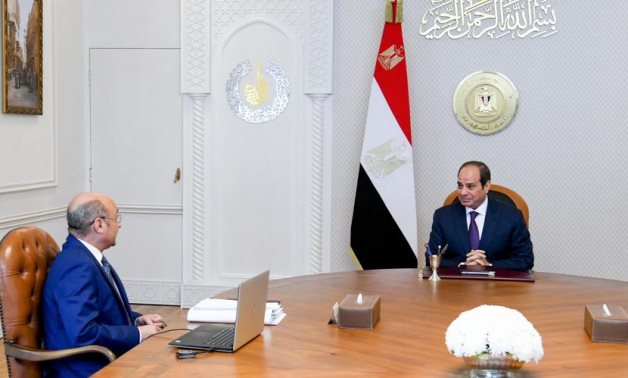 President Abdel Fattah El-Sisi met with Minister of Justice, Counselor Omar Marwan- Press photo