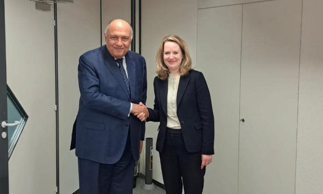 Egypt's Foreign Minister Sameh Shoukry meets with Director General of the International Organization for Migration Amy Pope - Foreign Ministry