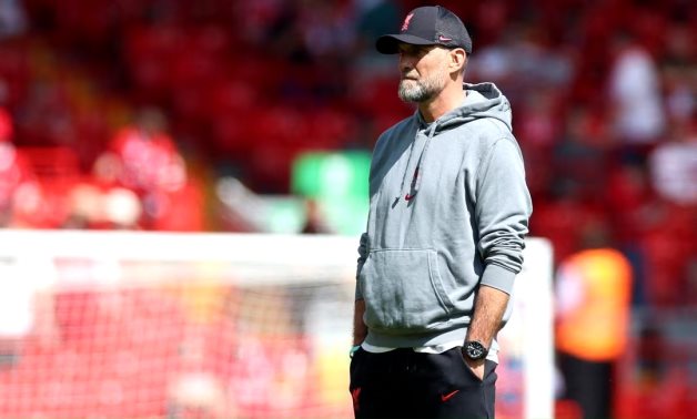 Liverpool manager Juergen Klopp looks on during the warm up before the match REUTERS/Phil Noble