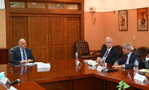 File- Egyptian Minister of Water Resources and Irrigation, Hani Swailem, and the Special Representative of the Director-General of the Food and Agriculture Organization (FAO) Daniel Gustafson