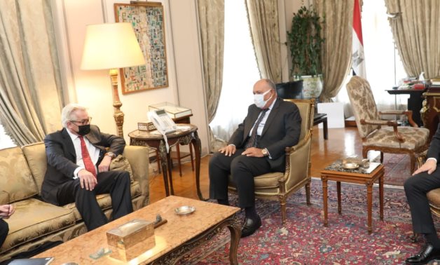 File- Shoukry met with Wennesland in Cairo in November 2021- press photo
