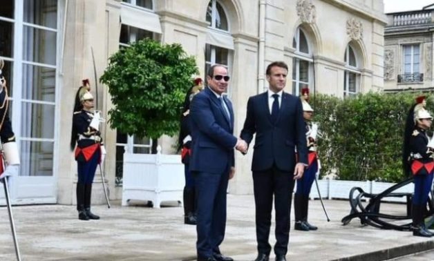 Sisi and Macron - press photo