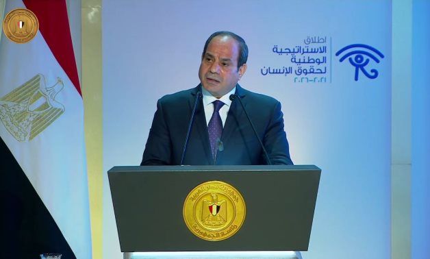 Egypt's President Abdel Fattah El-Sisi launches the National Strategy for Human Rights - FILE