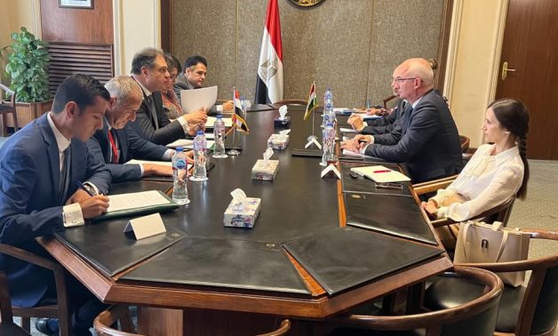 Egyptian Assistant Minister of Foreign Affairs for Multilateral Affairs and International Security Ihab Badawi met with Hungarian Minister of State for Foreign Affairs Péter Sztáray- press photo