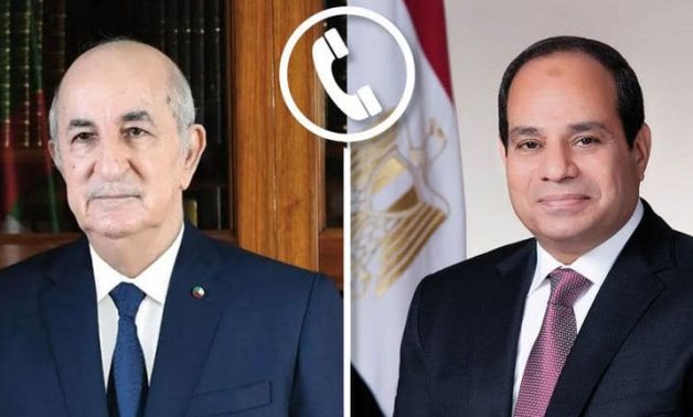 President Abdel Fattah El-Sisi spoke over with phone with President of Algeria, Abdelmadjid Tebboune. on July 10, 2023- press photo