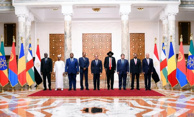 Leaders of the Sudan’s Neighboring States Summit pose for a picture after the end of the summit in Cairo on July 13, 2023- press photo
