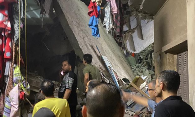The collapse of a building in Cairo’s Hadayek El-Kobba neighborhood