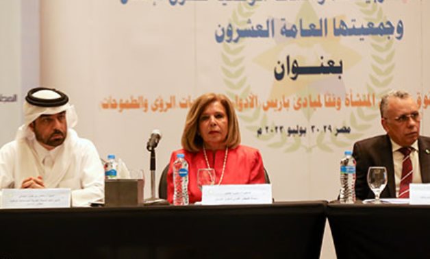 Ambassador Moushira Khattab, President of the National Council of Human Rights (NCHR), takes over the presidency of ANNHRI - Photo: Egypt Today