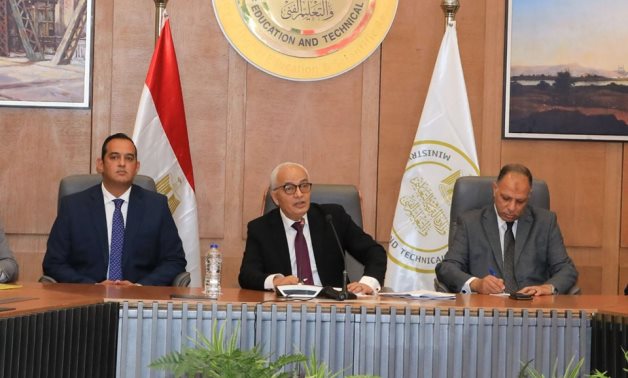 Egypt’s Minister of Education Reda Hegazy announces in a press conference on Monday the exam results of Thanaweya Amma - Cabinet