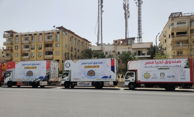 FILE - Tahya Misr Fund convoys in Halayeb and Shalateen