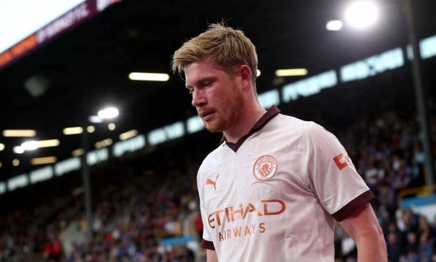 Manchester City's Kevin De Bruyne after being substituted due to injury REUTERS/Scott Heppell