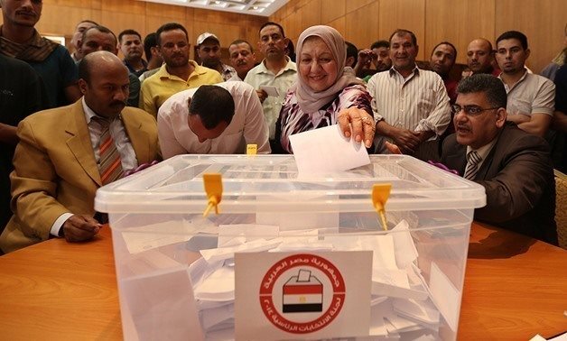 FILE - Egyptians casting their ballots for the presidential election in 2018. Reuters