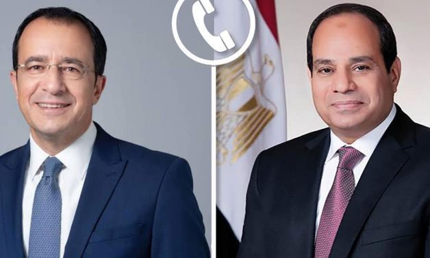President Abdel Fattah El-Sisi received a phone call from President of the Republic of Cyprus Nikos Christodoulides on Monday- press photo