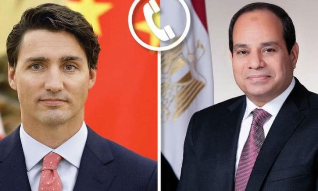 President Abdel Fattah El-Sisi received a phone call from Prime Minister of Canada, Justin Trudeau on Monday