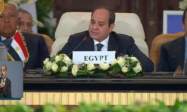 President Sisi gives a speech at the Cairo Summit for Peace in the New Administrative Summit