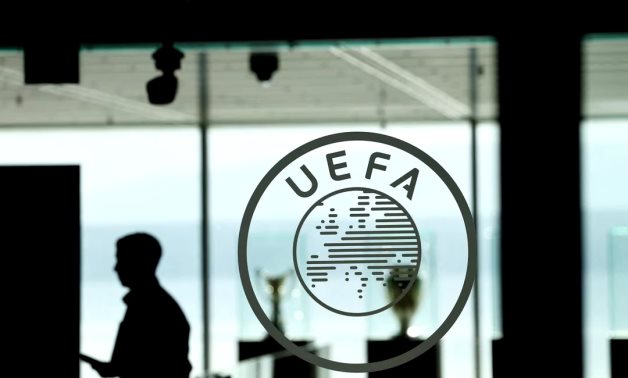 The UEFA logo is pictured at the headquarters ahead of the announcement REUTERS/Denis Balibouse/File Photo