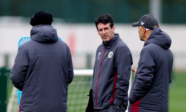 Aston Villa manager Unai Emery during training Action Images via Reuters/Paul Childs/File Photo