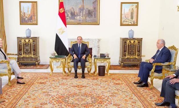 President Abdel Fattah El-Sisi met with Executive Director of the World Food Programme (WFP) Cindy McCain 