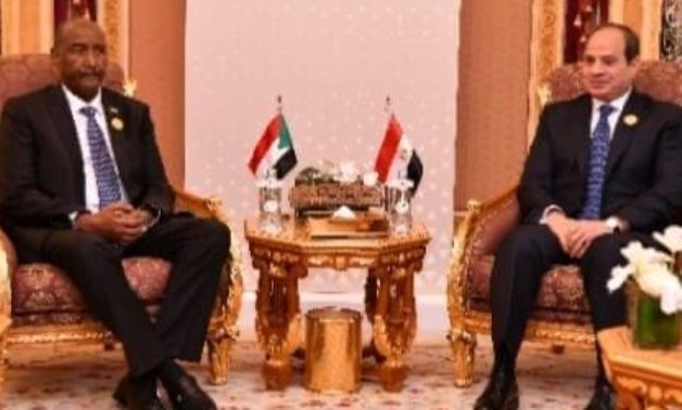 President Abdel Fattah El-Sisi met with the President of the Transitional Sovereign Council of the Republic of the Sudan First Lieutenant General Abdel-Fattah Al-Burhan- press photo