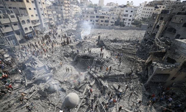 FILE - Destruction in Gaza as a result of the ongoing Israeli strikes - WAFA