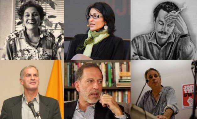 Radwa Ashour, Susan Abul Hawa, Ghassan Kanafani, Norman Finkelstein, Rashid Khalidi, Ilan Pappe- collage photo by Egypt Today