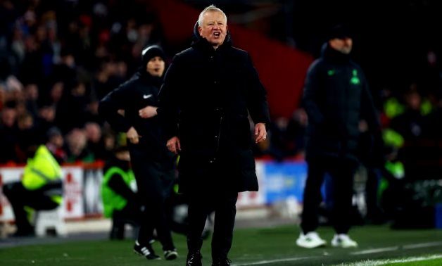 Sheffield United manager Chris Wilder reacts Action Images via Reuters/Lee Smith 