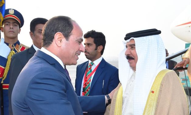 FILE - Egyptian President Abdel Fattah El-Sisi receives King Hamad bin Isa Al Khalifa in Cairo - Egyptian Presidency