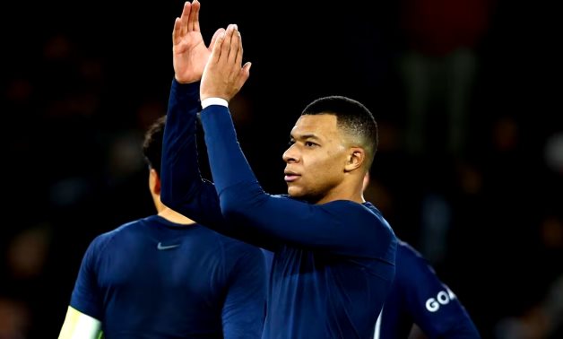 Paris St Germain's Kylian Mbappe applauds fans after the match REUTERS/Sarah Meyssonnier