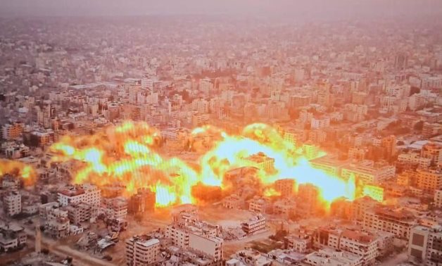 Israeli strikes on Gaza - photo by journalists in Gaza 