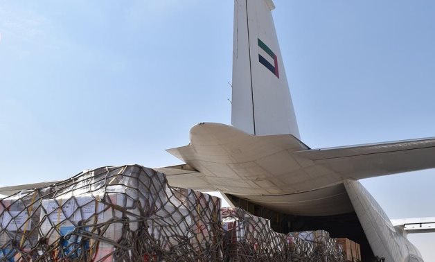 FILE - An Emirati plane carrying humanitarian aid for Gaza arrives in North Sinai - Egyptian Red Crescent
