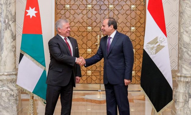 Egypt’s President Abdel Fattah El-Sisi and King Abdullah II of Jordan meet in Cairo, 27 December 2023 - Egyptian Presidency
