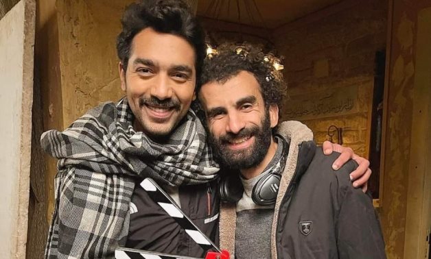 File: Ahmed Waly and Ahmed Hassan from behind the scenes of “El Awda” series.