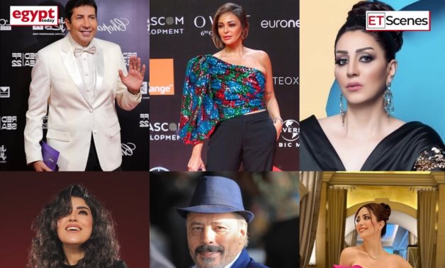 File: Acclaimed stars Hany Ramzy, Dalia Elbeheiry, Wafaa Amer, Amr Abdelgeleil, Ayten Amer and Nesrine Tafesh.