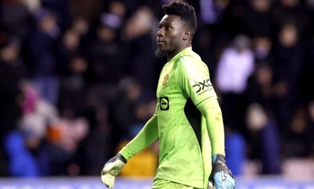 Manchester United's Andre Onana during the match Action Images via Reuters/Jason Cairnduff/File Photo