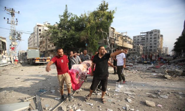 A file photo of Israeli strikes in Gaza - WAFA