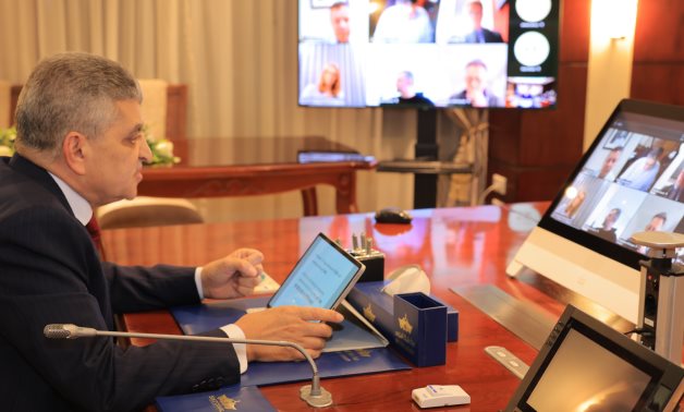 Egyptian Chairman of the Suez Canal Authority Ossama Rabie has met today, via video conference, with Mr. Guy Platten, Secretary-General of the International Chamber of Shipping (ICS)- press photo