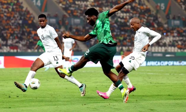 Nigeria's Ola Aina shoots at goal REUTERS/Siphiwe Sibeko